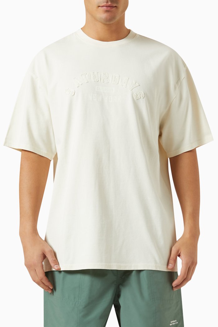 

Varsity T-shirt in Cotton Jersey, White