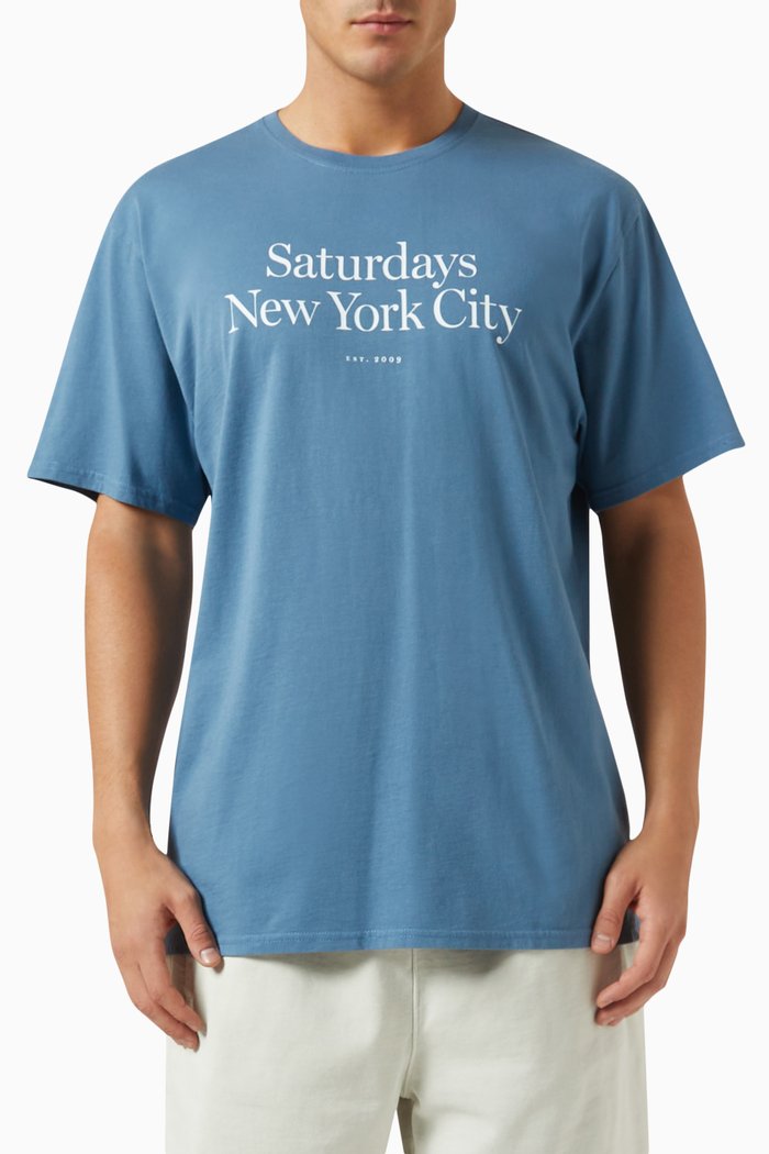 

Miller Logo T-shirt in Cotton Jersey, Blue