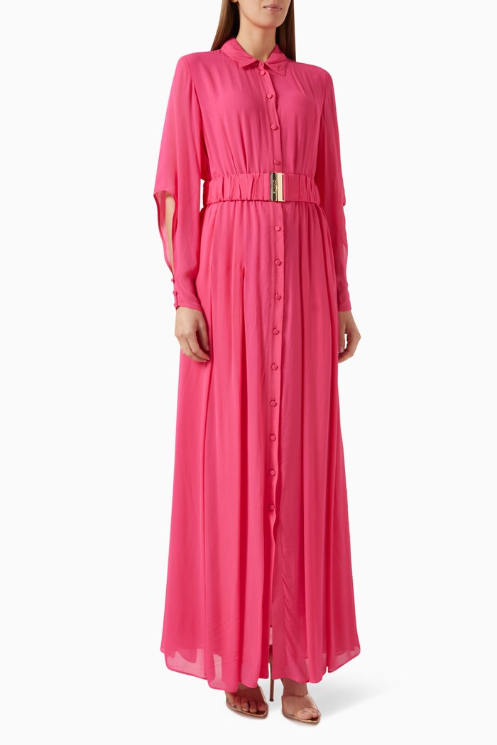 

Narcisi Maxi Dress in Georgette, Pink