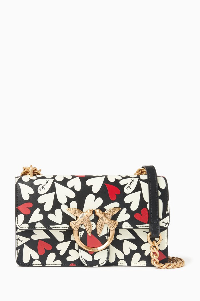 

Mini Love One Crossbody Bag in Smooth Leather, Black