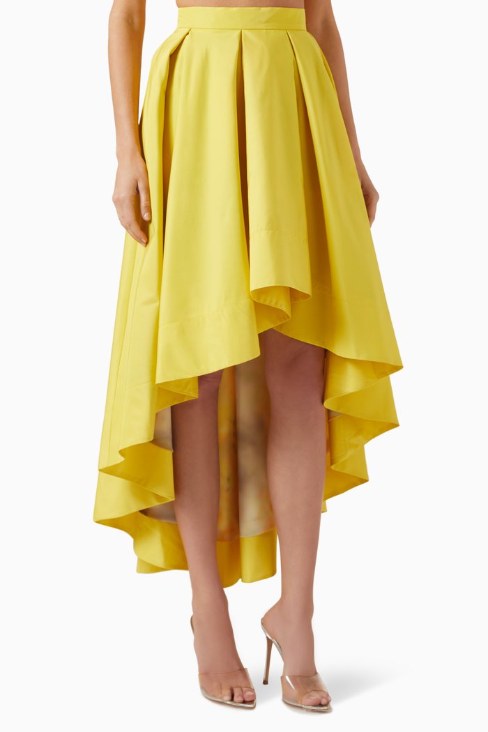

Helvecia Skirt iin Satin, Yellow