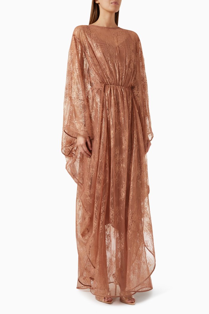 

Biancale Maxi Dress in Lace, Neutral