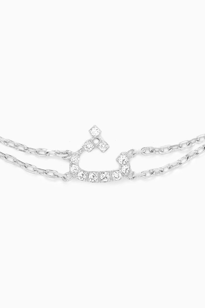 

Arabic Letter ث Diamond Bracelet in 18kt White Gold