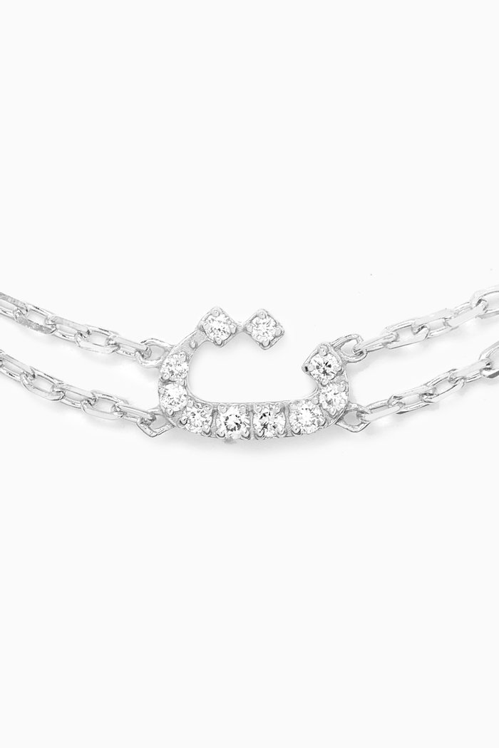 

Arabic Letter ت Diamond Bracelet in 18kt White Gold