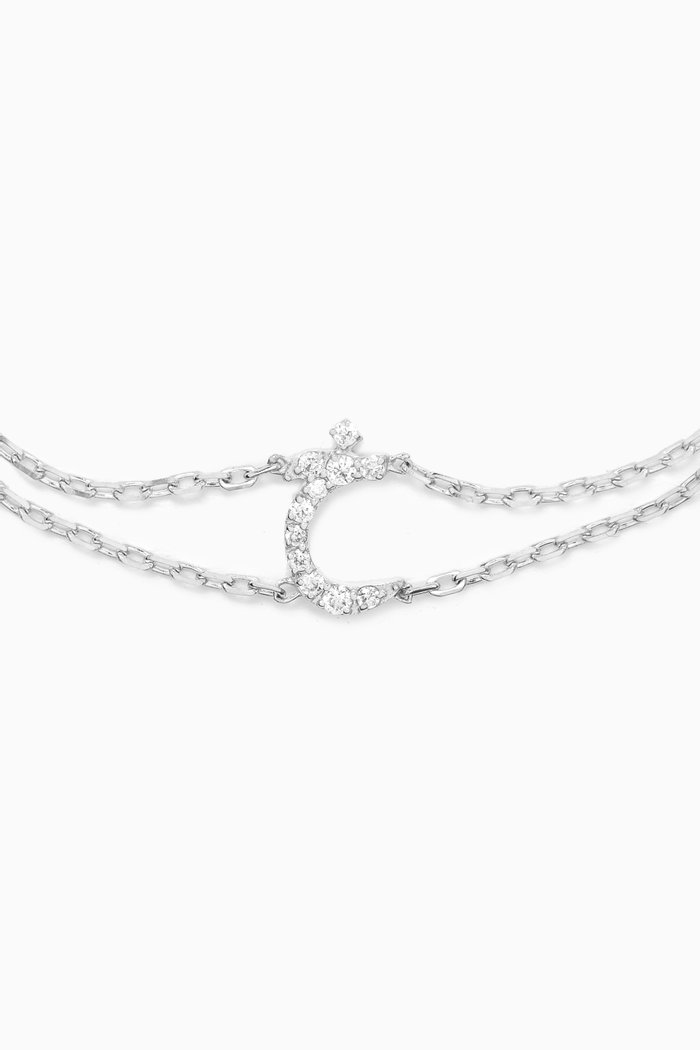 

Arabic Letter خ Diamond Bracelet in 18kt White Gold