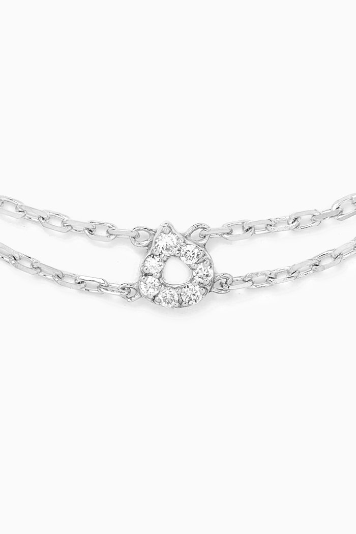 

Arabic Letter ه Diamond Bracelet in 18kt White Gold
