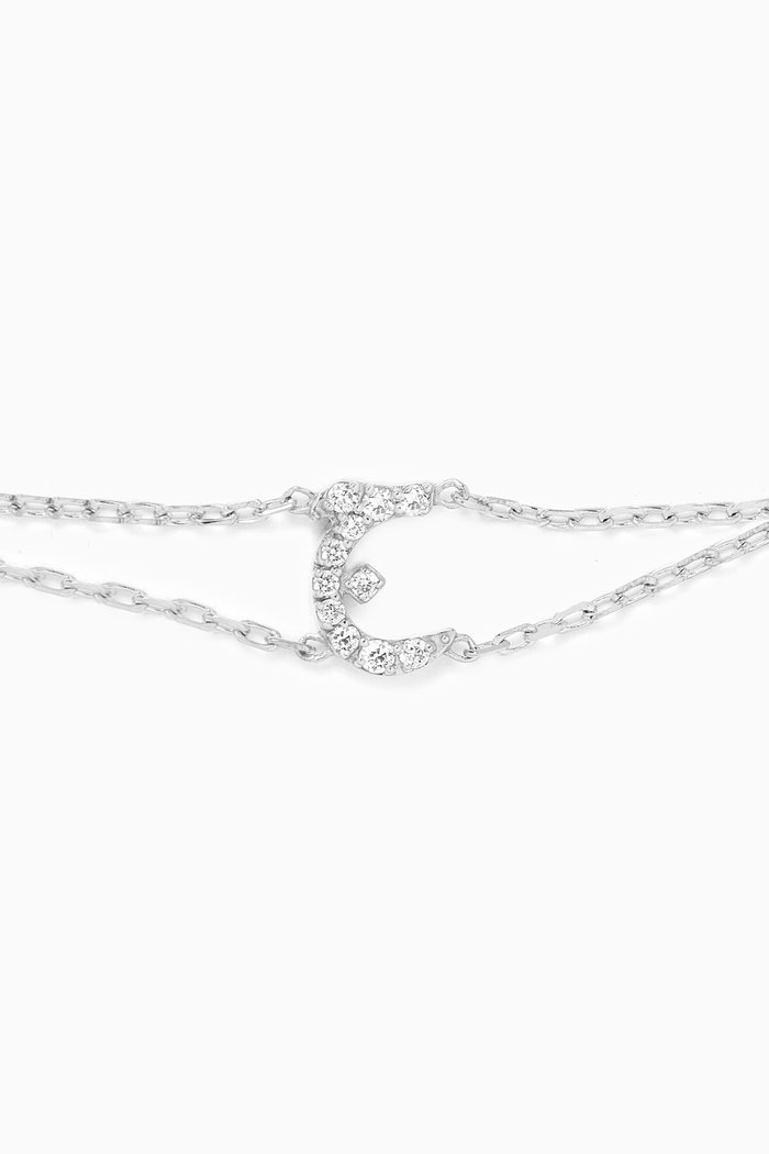 

Arabic Letter ج Diamond Bracelet in 18kt White Gold