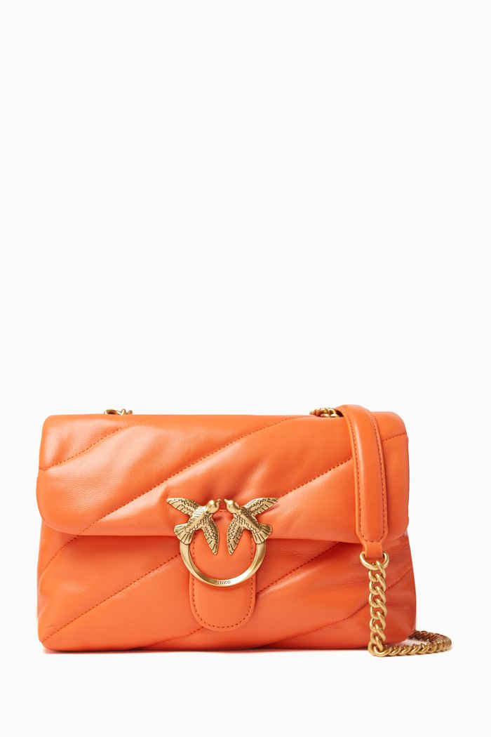 

Classic Love Puff Bag in Sheep Leather, Orange
