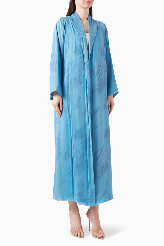 

Zainah Cut Abaya in Silk, Blue