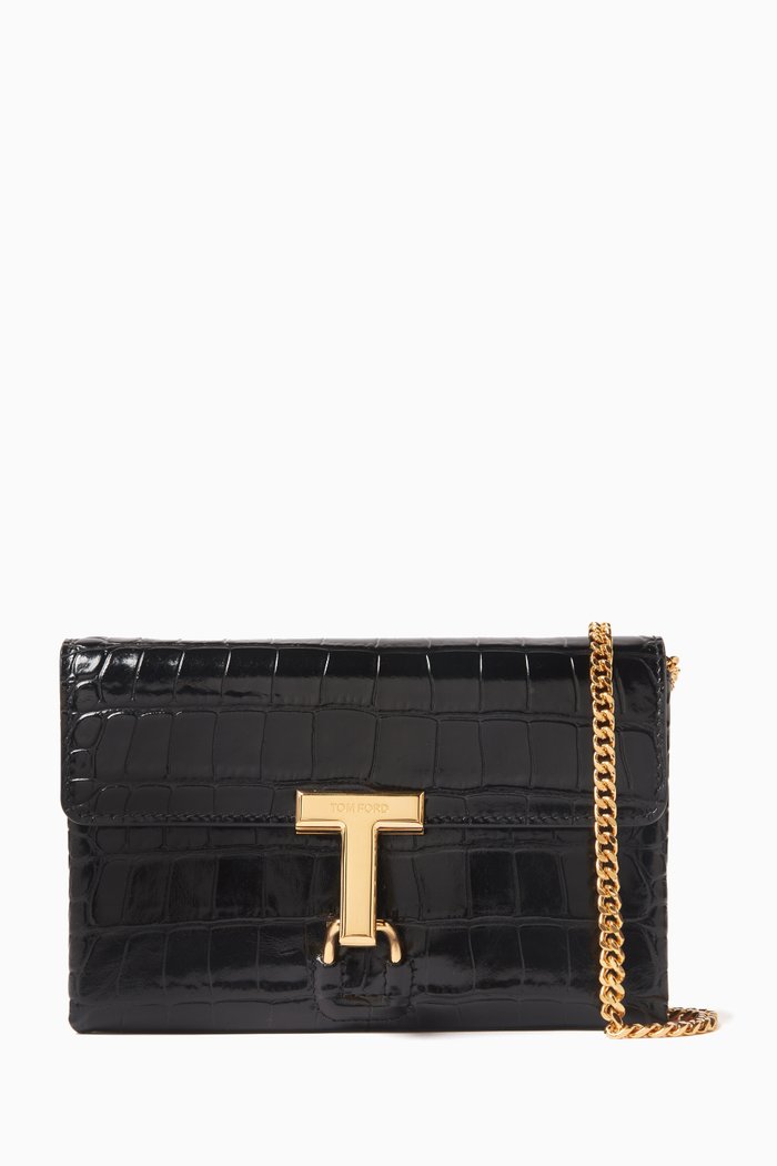 

Mini Monarch Crossbody Bag in Calf Leather, Black