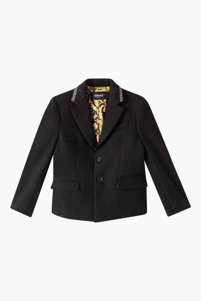 

Baroque Blazer in Cotton Twill, Black