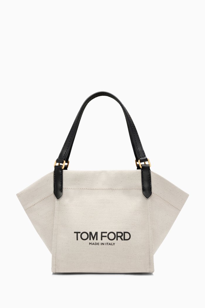 

Medium Shopper Tote Bag in Linen, Black