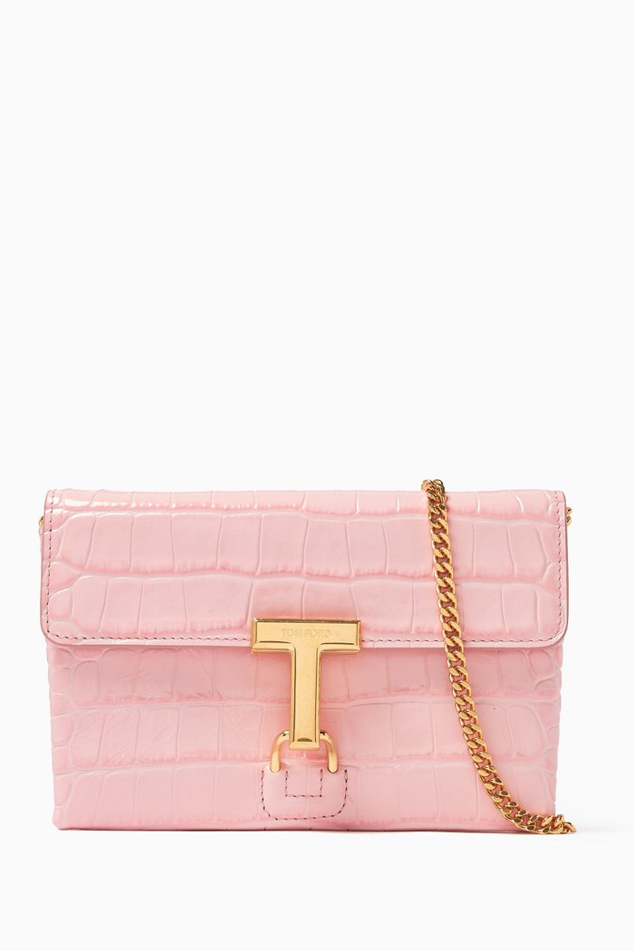 

Mini Monarch Crossbody Bag in Calf Leather, Pink