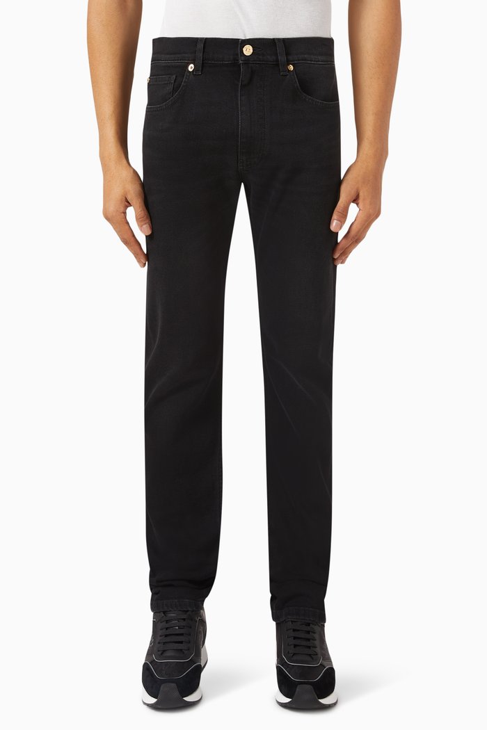 

Logo-embroidered Slim-fit Jeans, Black