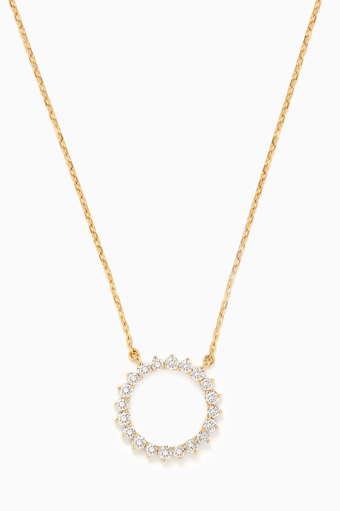 

Circle Diamond Chain Pendant in 18kt Yellow Gold