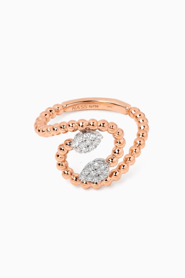 

Snake Diamond Ring in 18kt Rose Gold