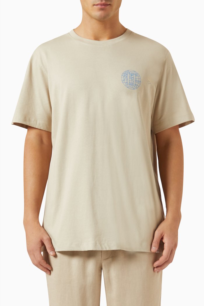 

Globe T-shirt in Cotton, Neutral