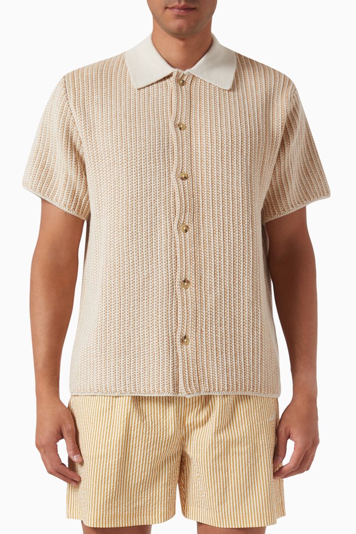 

Easton Shirt in Cotton-knit, Neutral