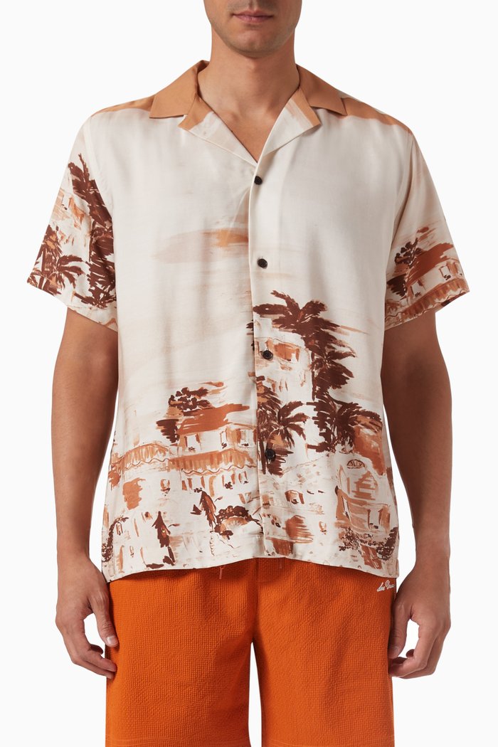 

Coastal Printed Shirt in Tencel™, Multicolour