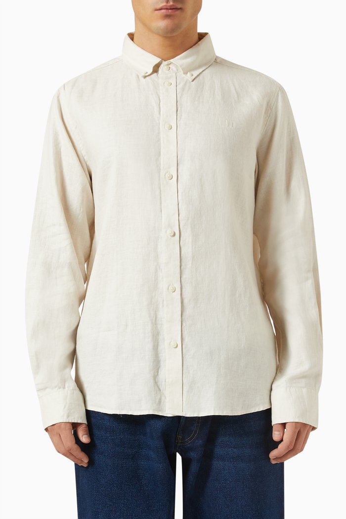 

Kristian Shirt in Linen, Neutral