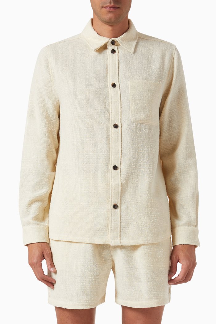 

Kevin Bouclé Shirt in Wool-blend, Neutral