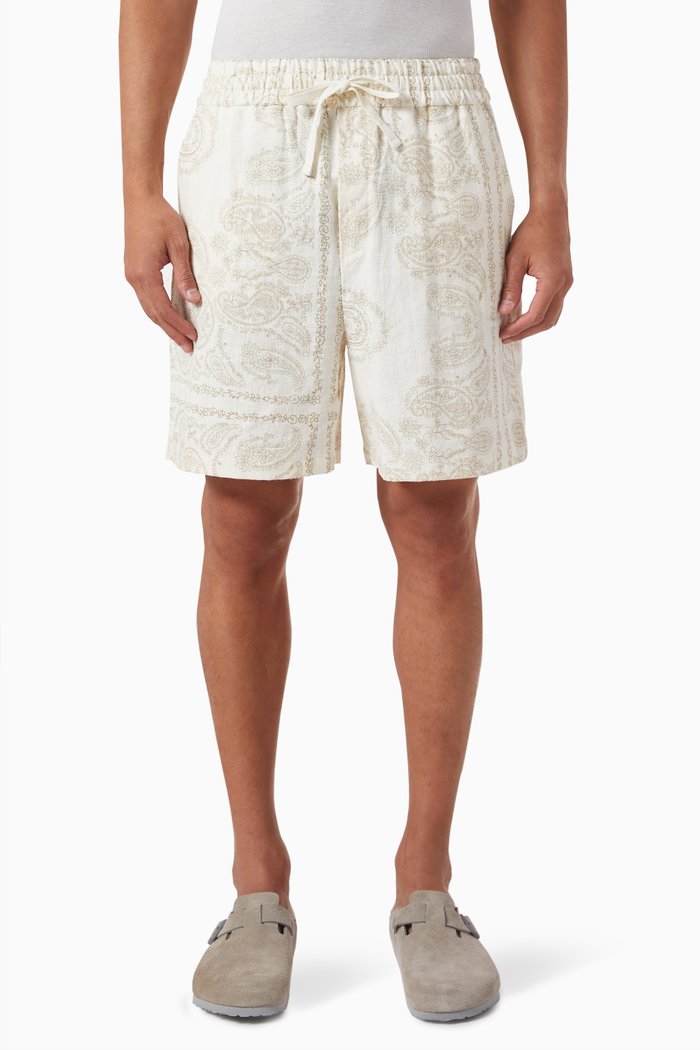 

Lesley Paisley Shirt in Cotton-blend, Neutral