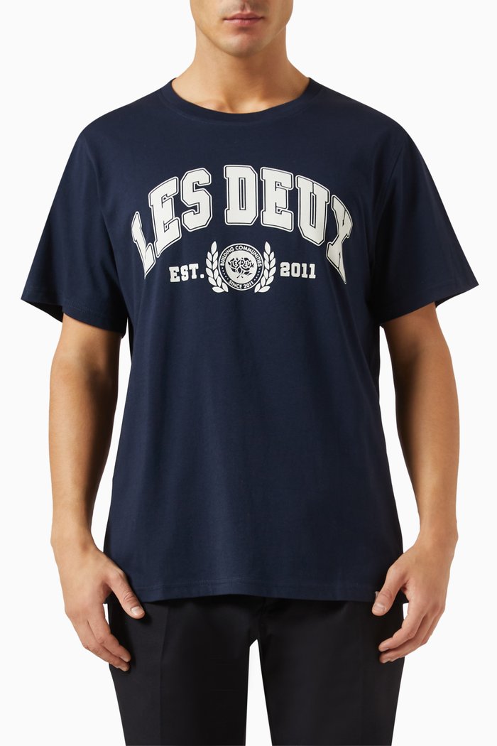 

University T-shirt in Cotton, Blue
