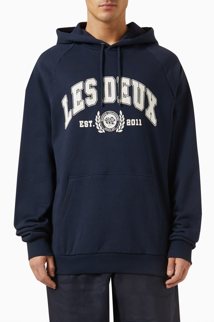 

University Hoodie in Cotton, Blue
