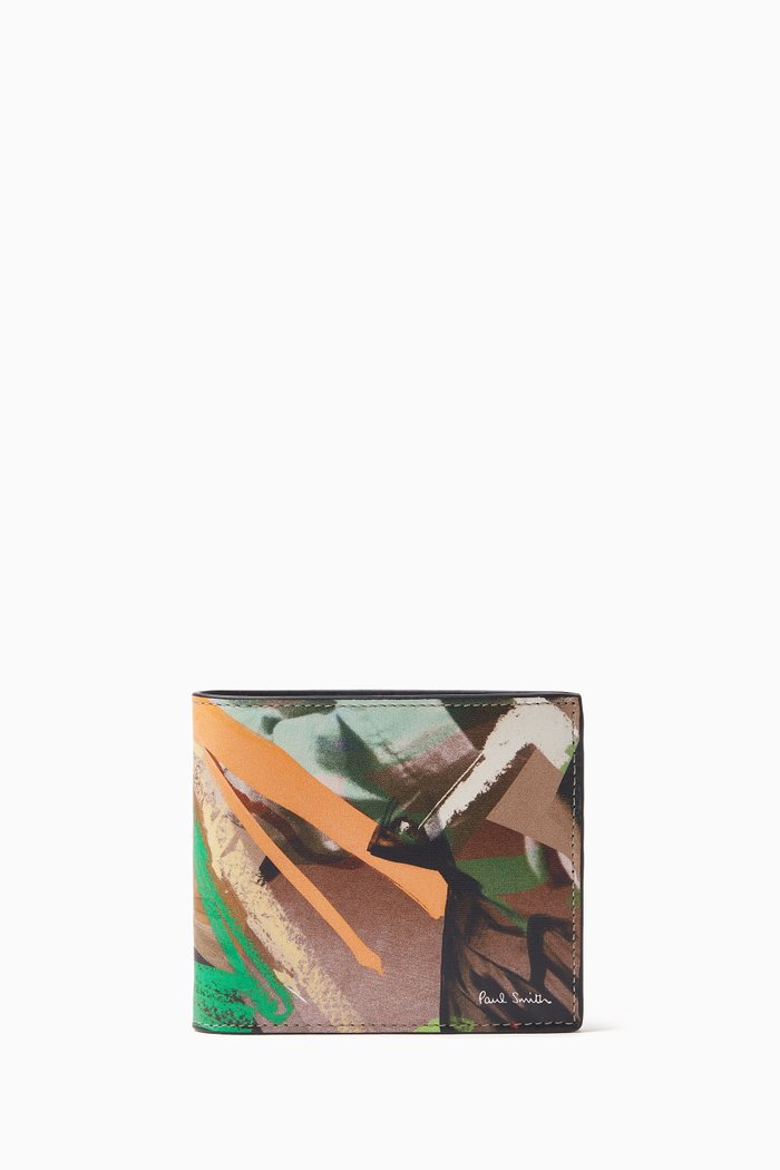 

Life Drawing Bifold Wallet in Calf Leather, Multicolour