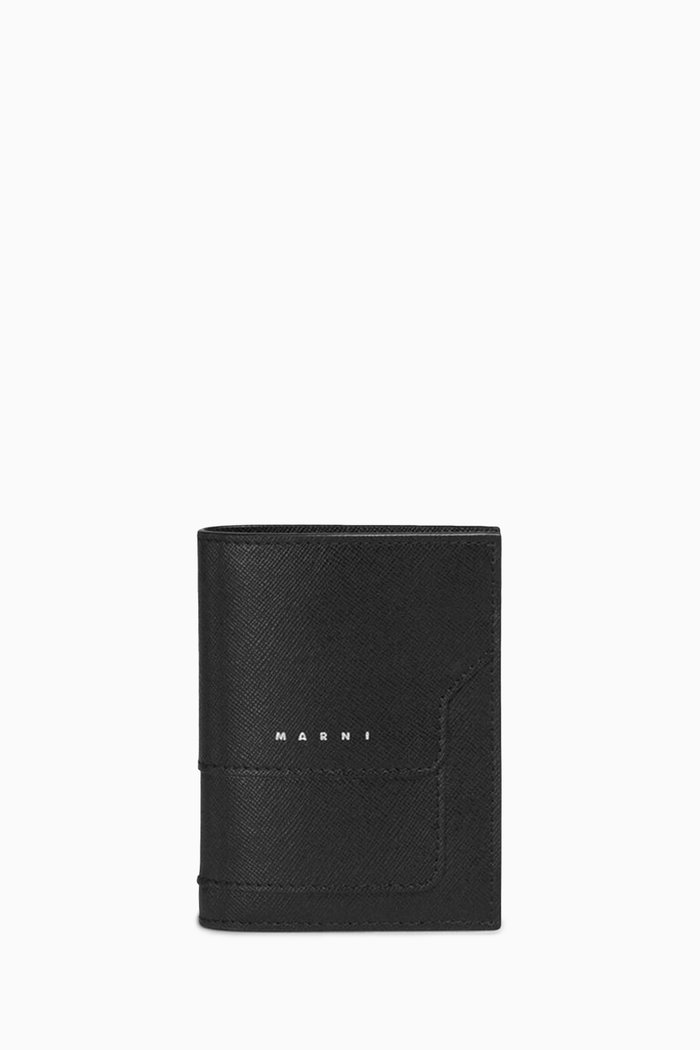 

Bi-fold Wallet in Saffiano Leather, Black