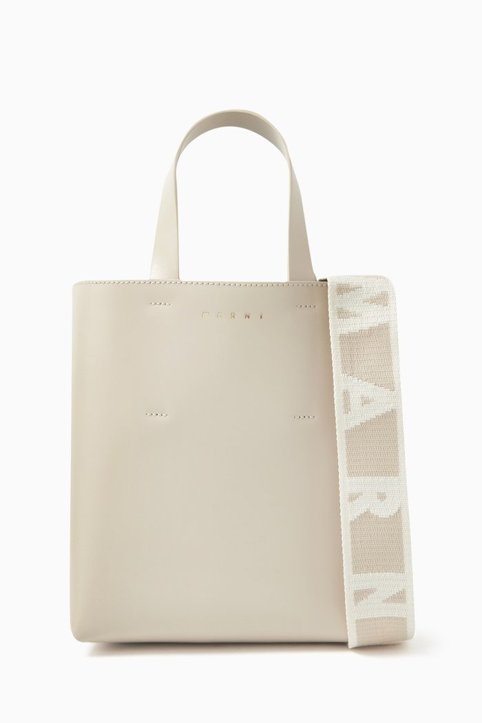 

Mini Museo Leather Bag, White