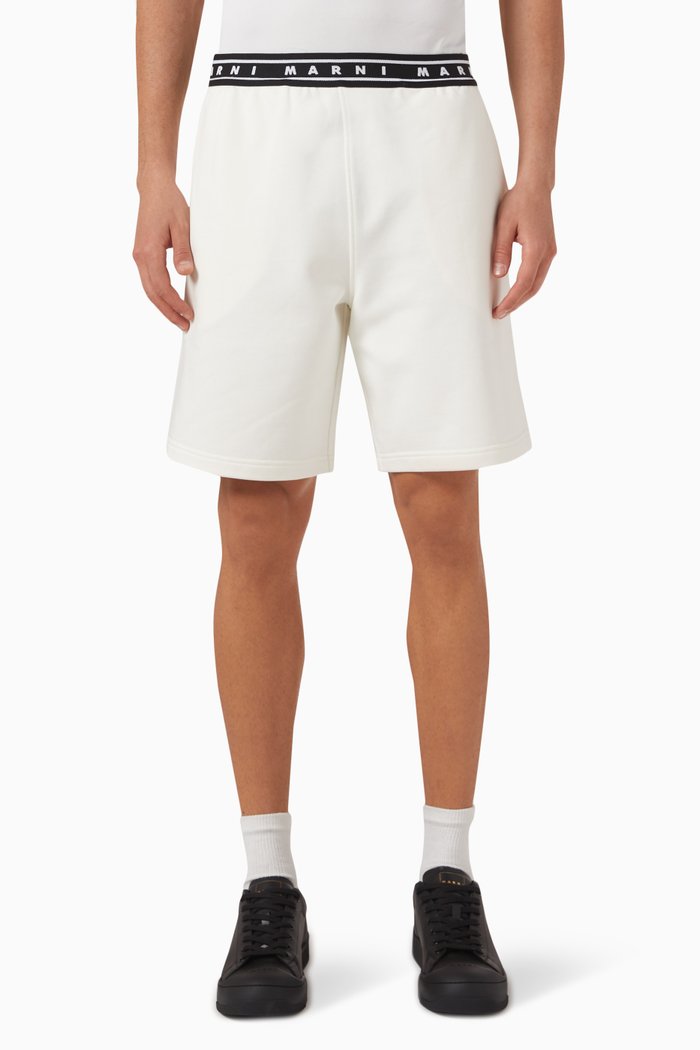 

Logo Shorts in Cotton, White