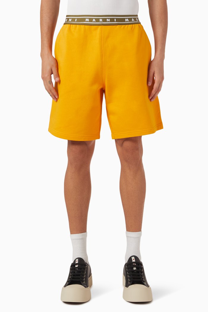 

Logo Shorts in Cotton, Orange