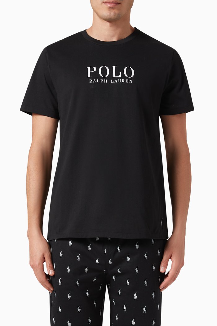 Logo T-shirt in Cotton, Black