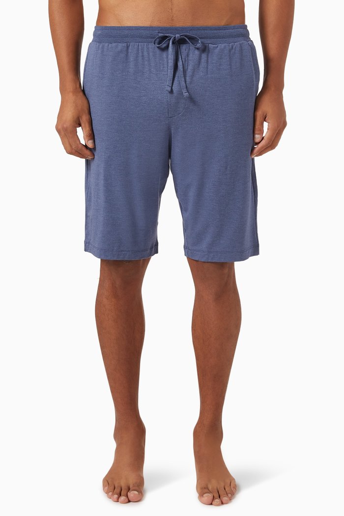 

Drawstring Shorts in Stretch Viscose, Blue