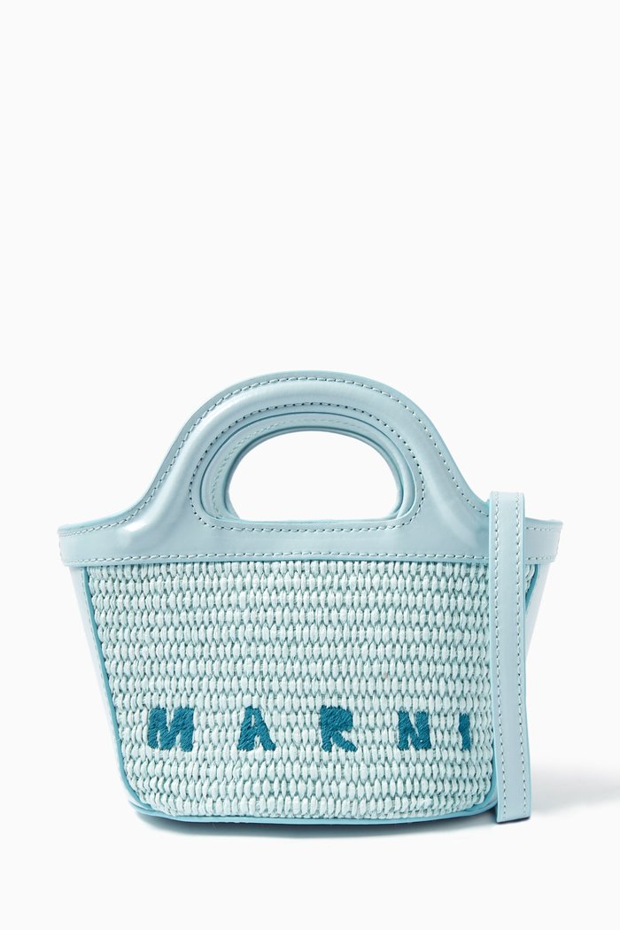 

Micro Tropicalia Bag in Raffia, Green