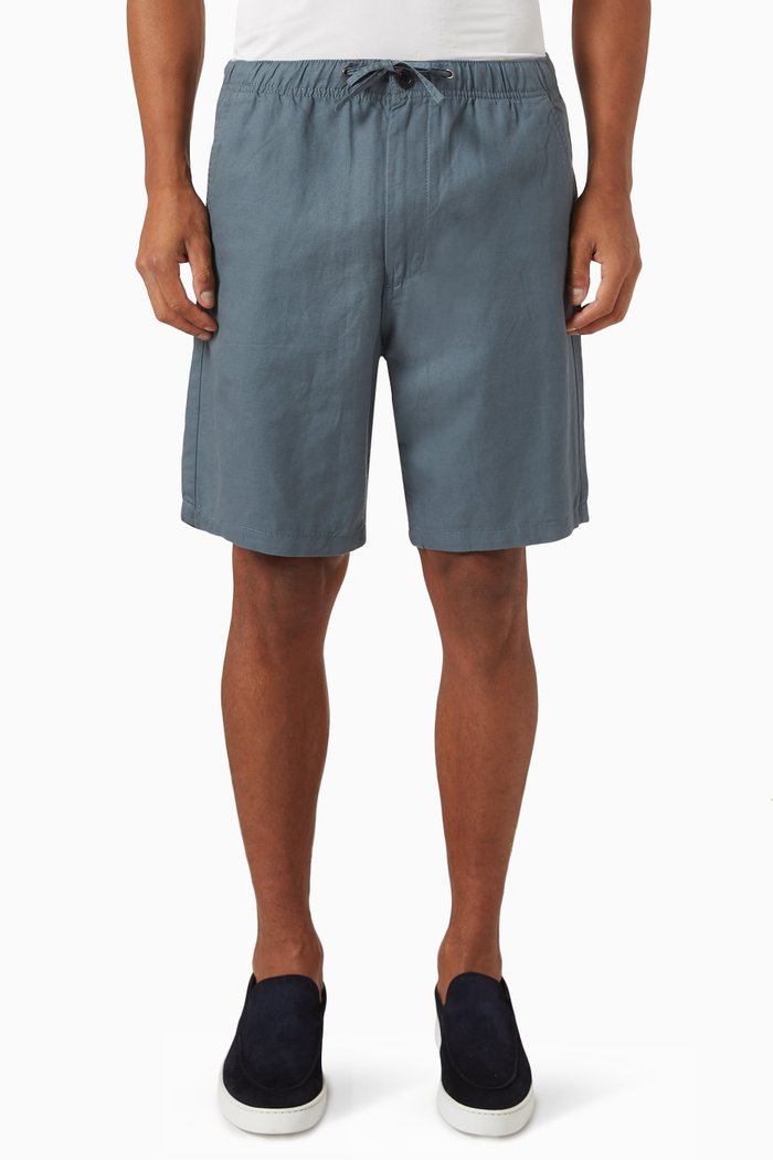 

Jones Drawstring Shorts in Cotton-blend, Blue
