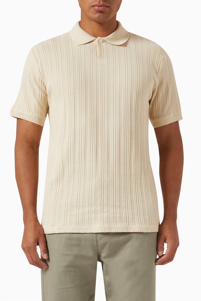 

Short-sleeved Polo Shirt in Organic-cotton, Neutral