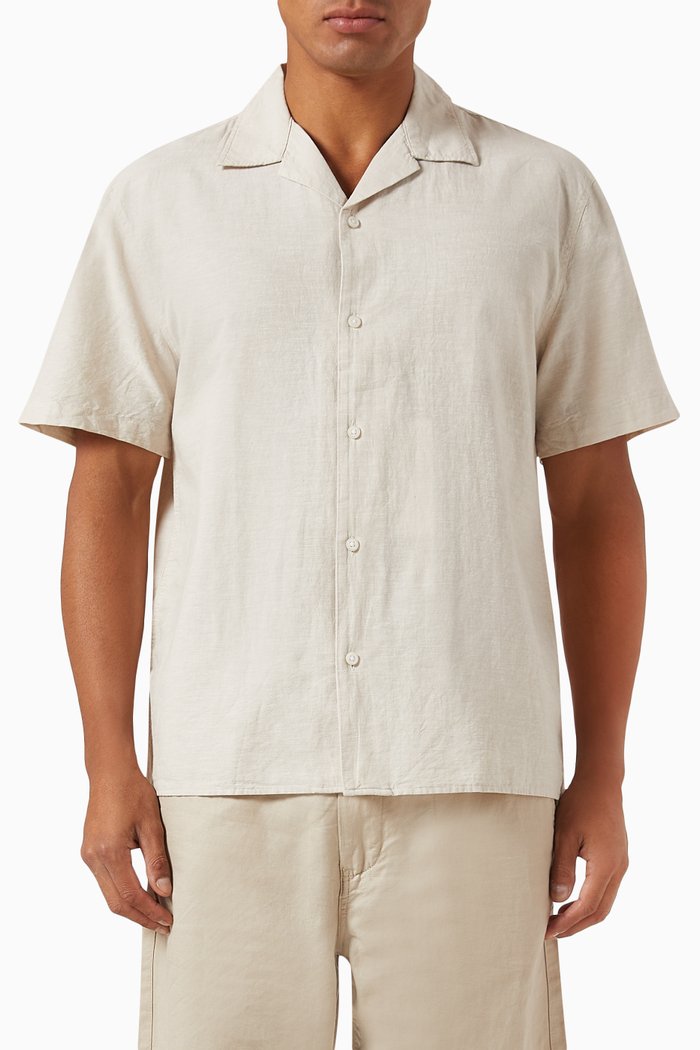 

Relaxed Shirt in Linen, Neutral