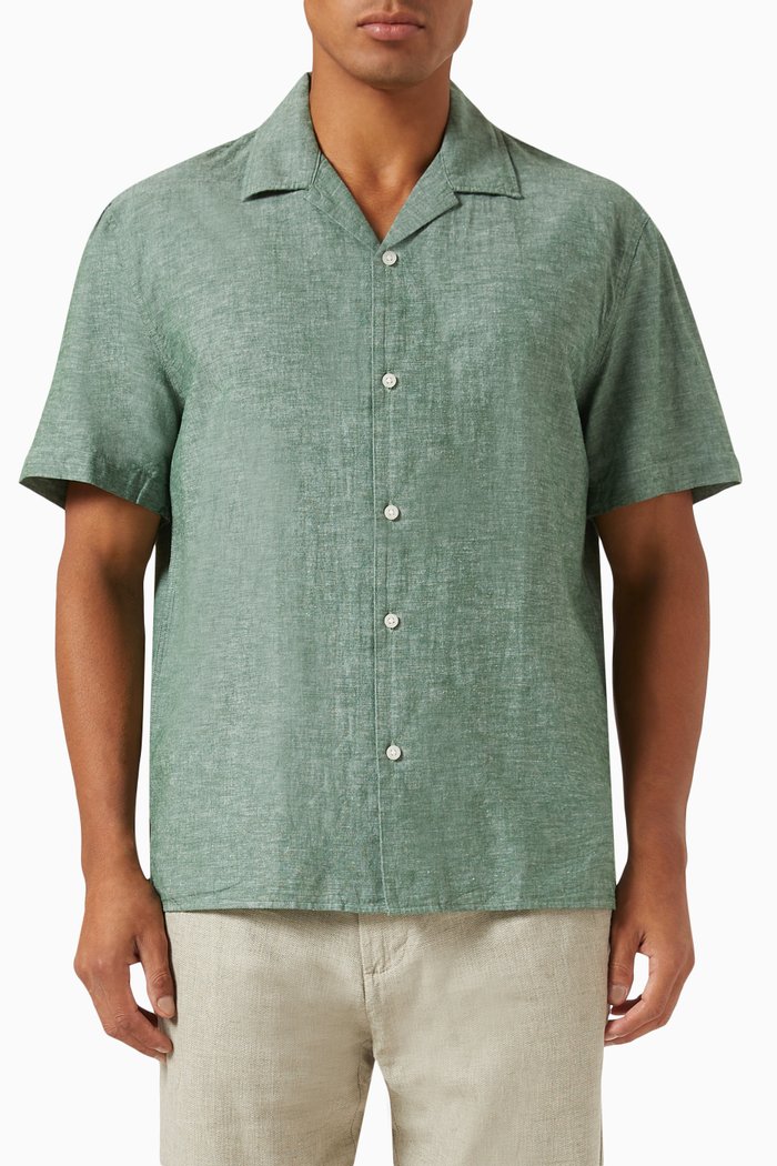 

Relaxed Shirt in Linen, Green