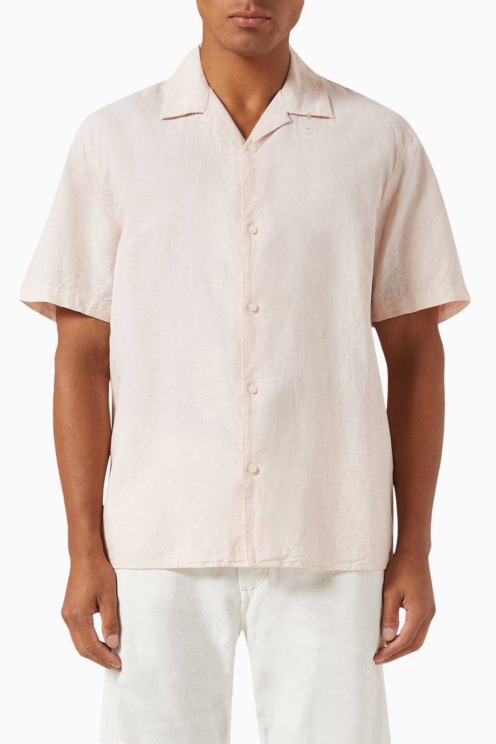 

Relaxed Shirt in Linen, Pink