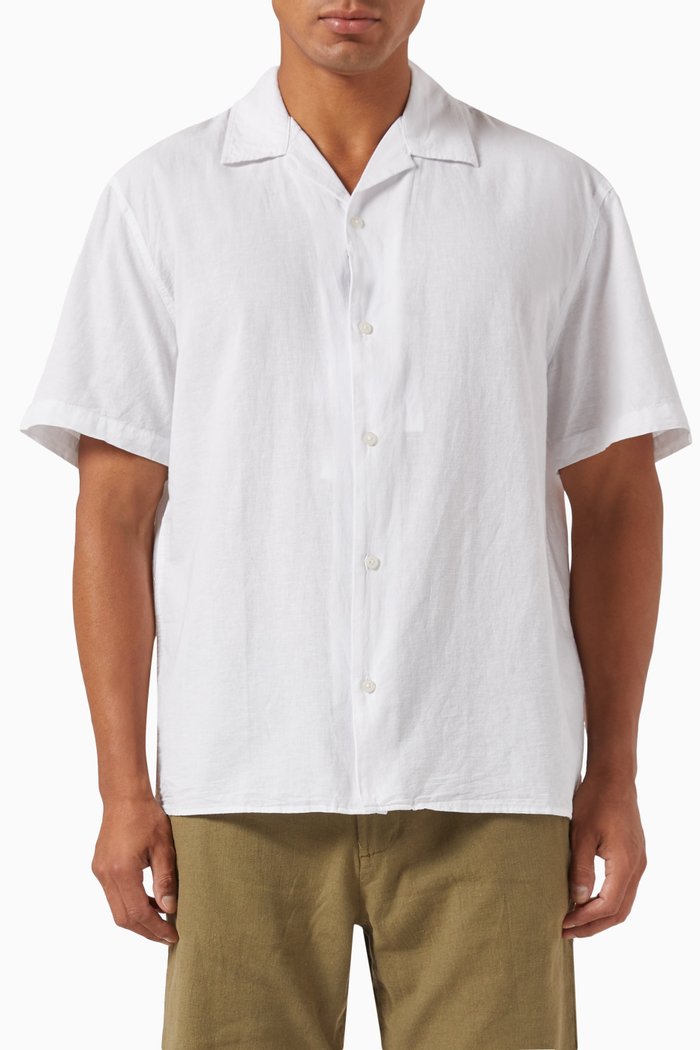 

Relaxed Shirt in Linen, White