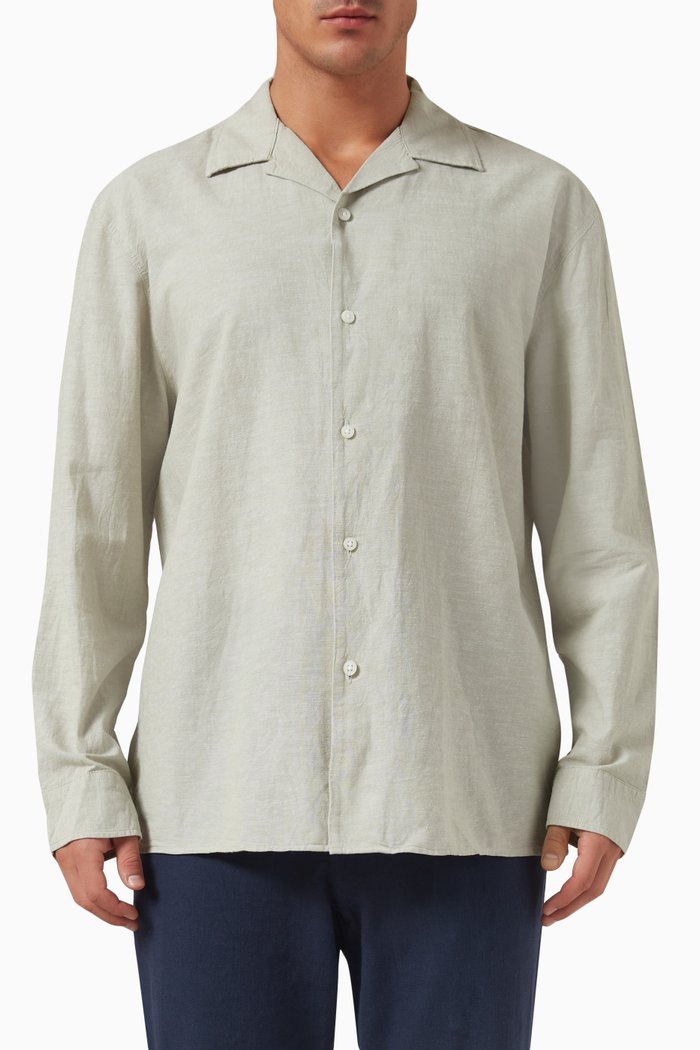 

Relaxed Shirt in Linen, Neutral