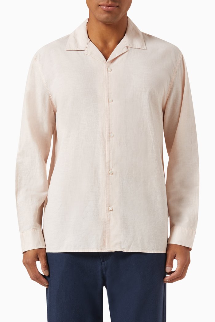 

Relaxed Shirt in Linen, Pink