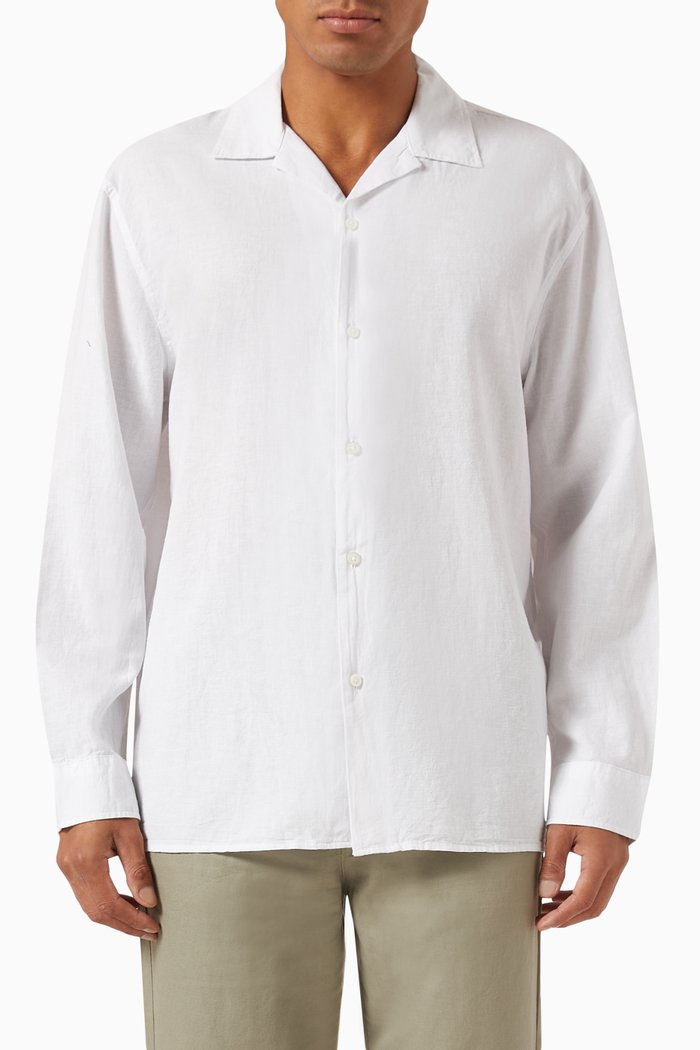

Relaxed Shirt in Linen, White