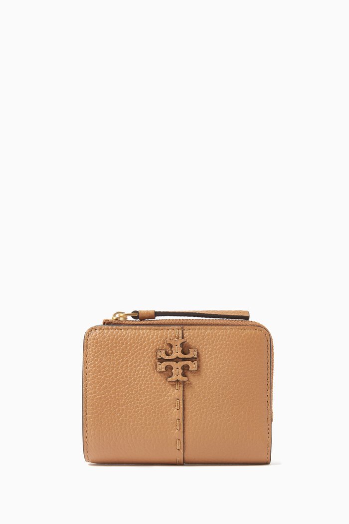 

McGraw Bi-Fold Wallet in Leather, Brown