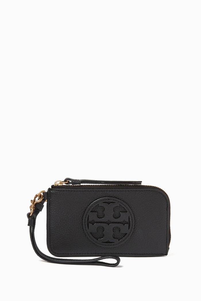 

Miller Zip Card Case in Leather, Black