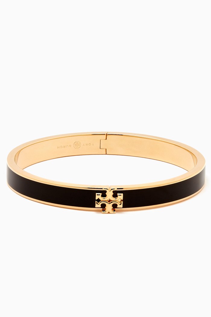 

Kira Bracelet in 18kt Gold-plated Brass & Enamel, Black