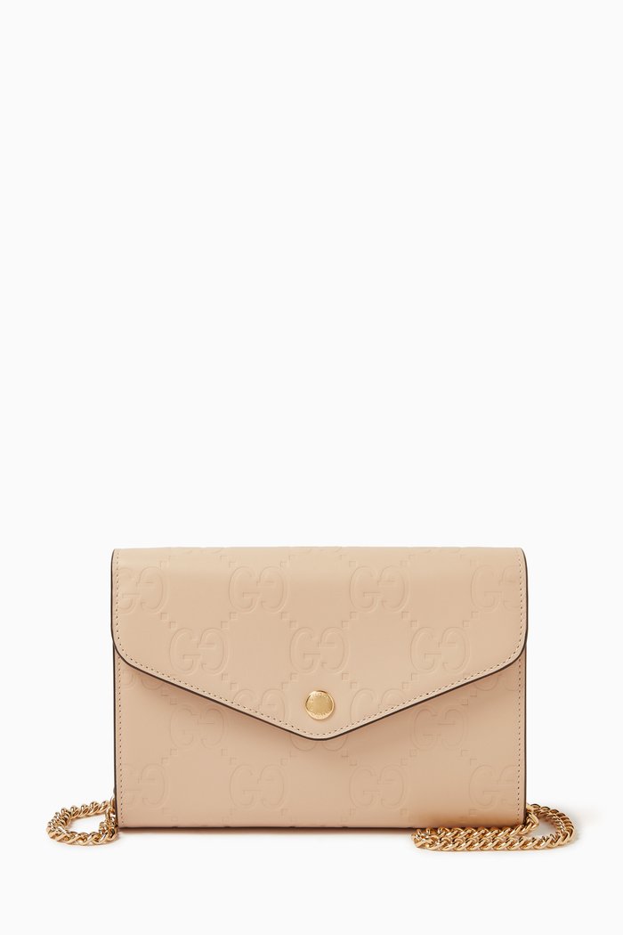 

Chain Wallet in Leather, Neutral