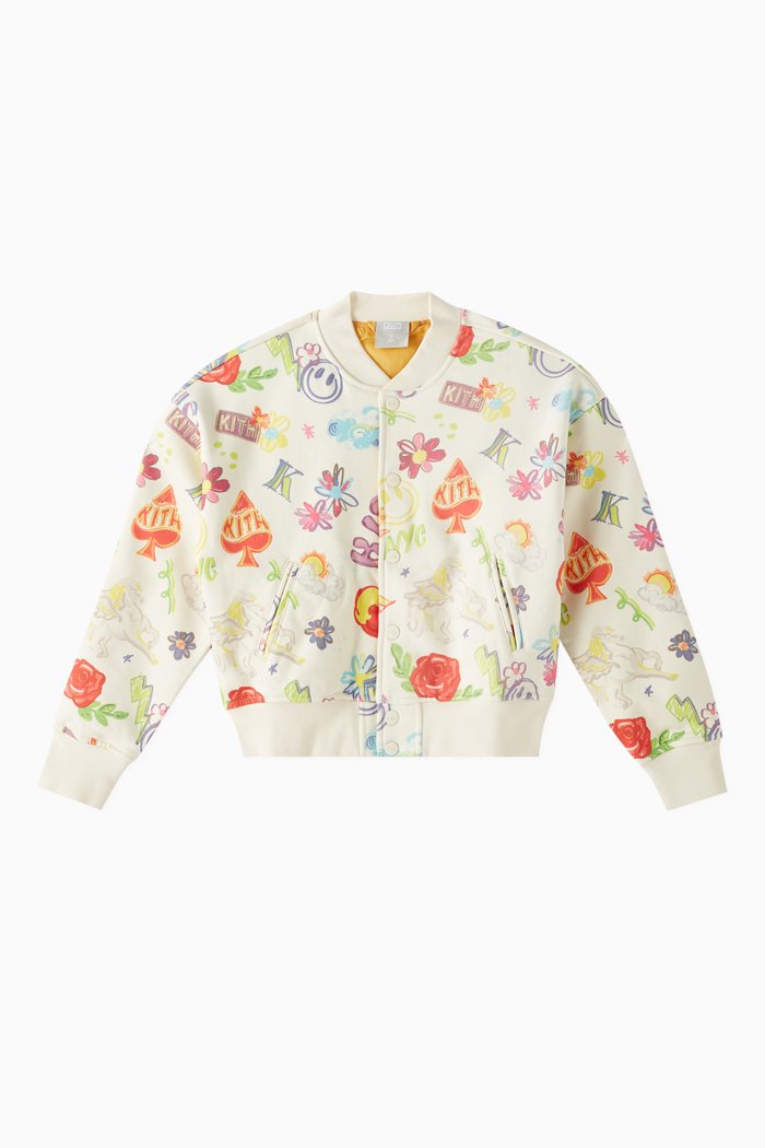 

Sketchbook Varsity Jacket in Cotton, White